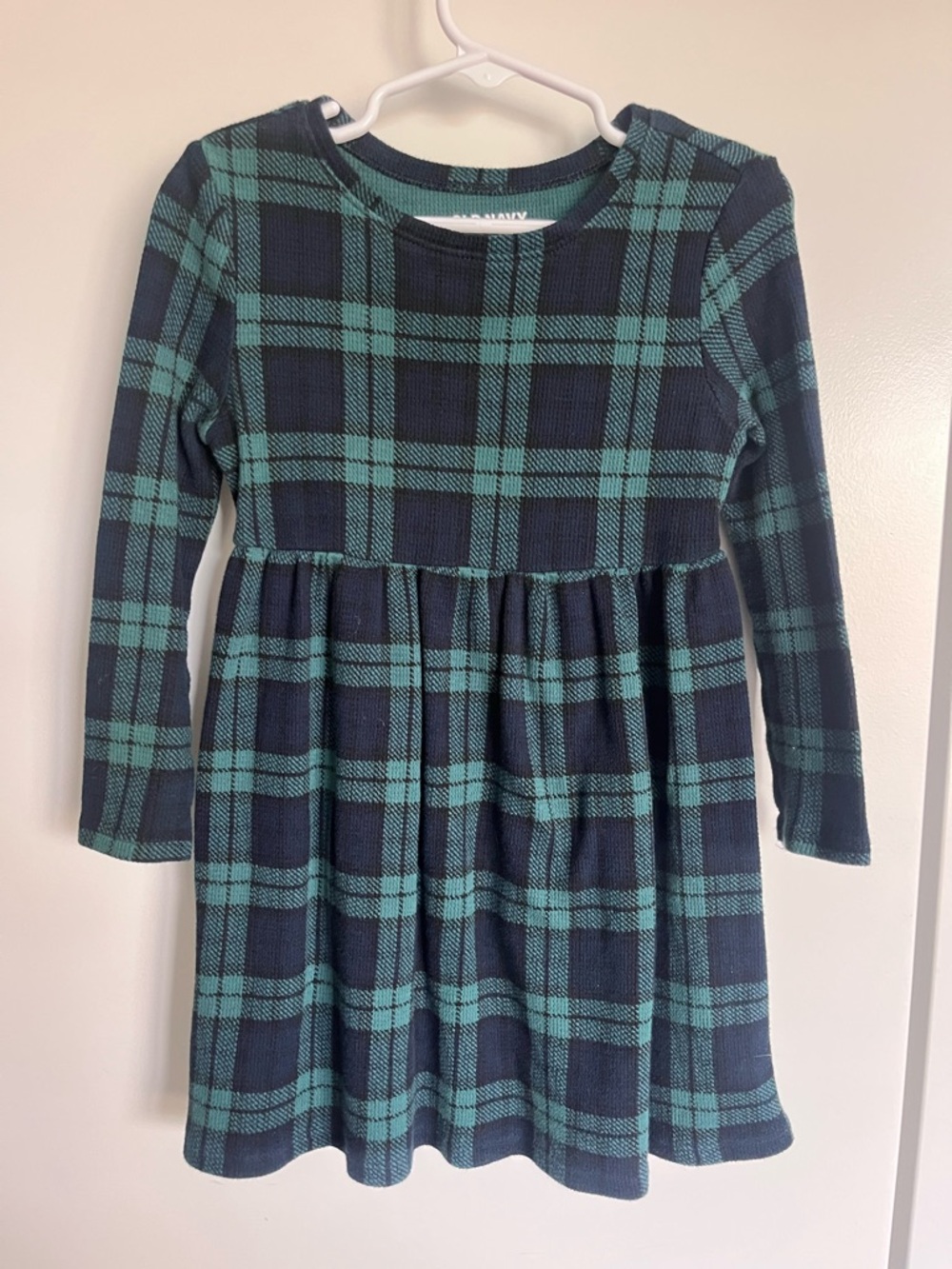 Old Navy 4T Navy & Green Plaid Dress